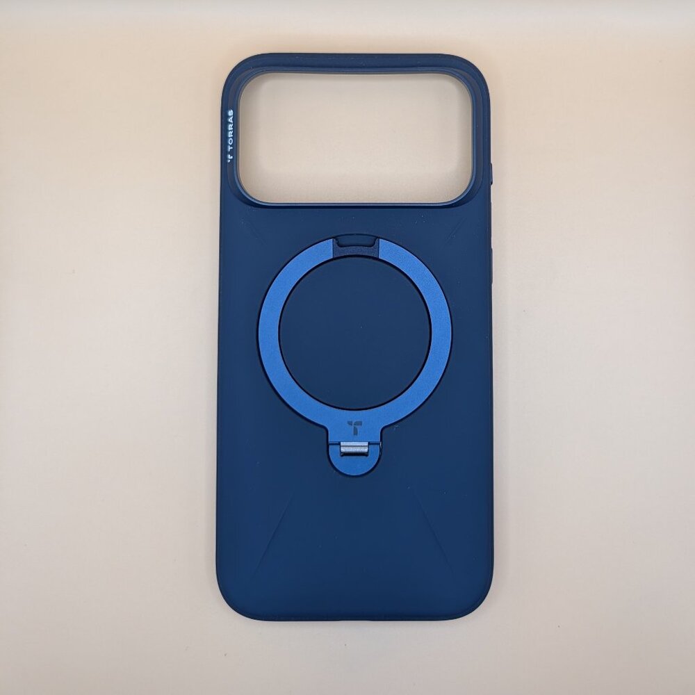 iPhone 17 Pro Max Ostand Q3 Silicone Case 360 Spin Kickstand MagSafe-Blue-Sold